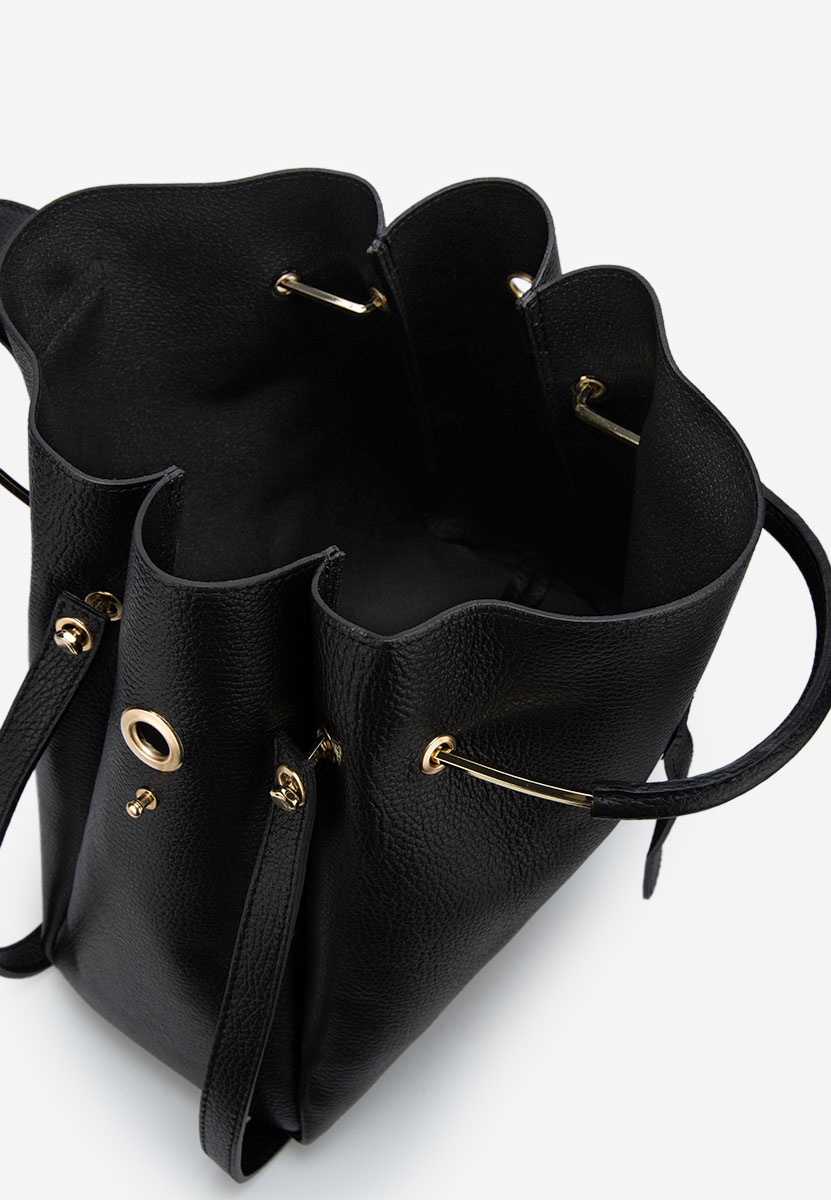 Acassia fekete természetes bőr táska