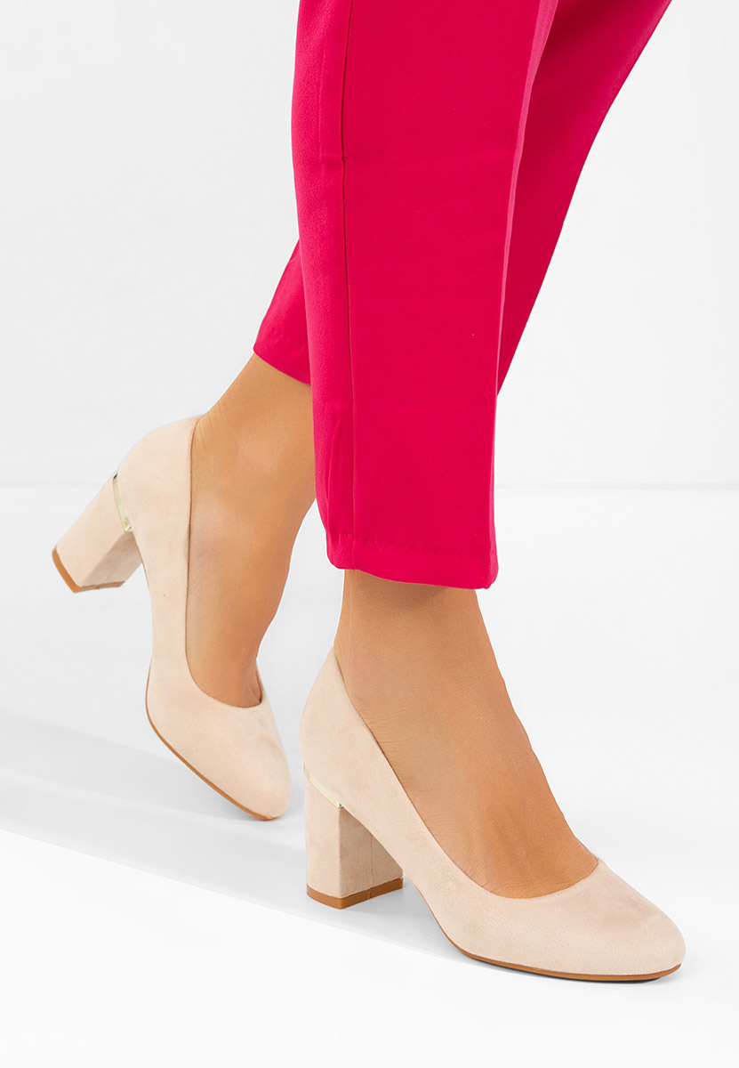 Izaya bézs vastag sarkú magassarkú 