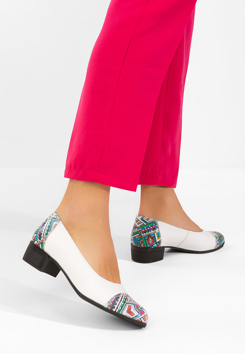 Selinna fehér bőr cipő