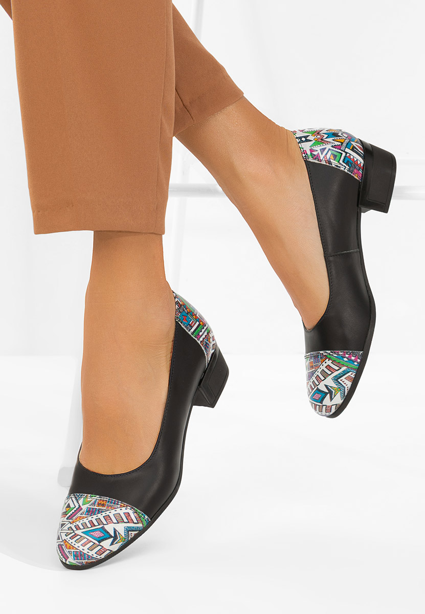 Selinna fekete bőr cipő