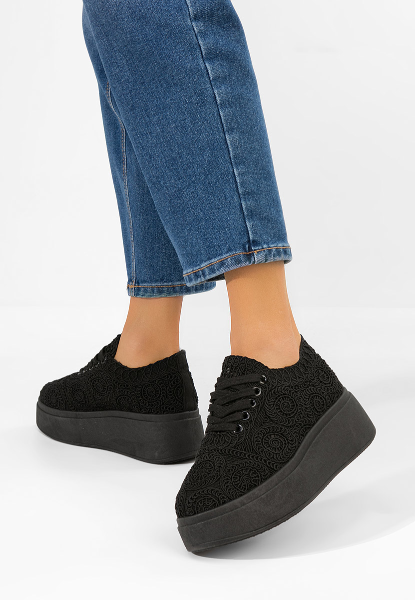 Anneira fekete telitalpú platform sneaker