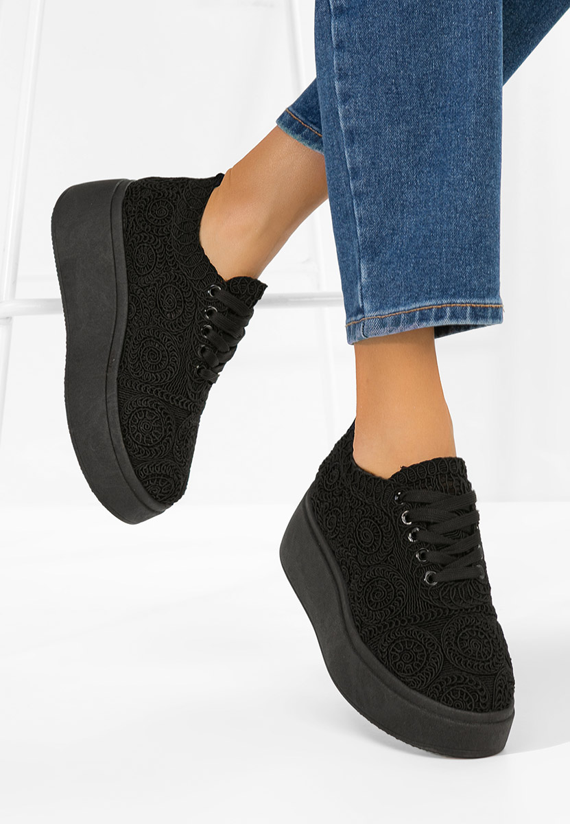 Anneira fekete telitalpú platform sneaker