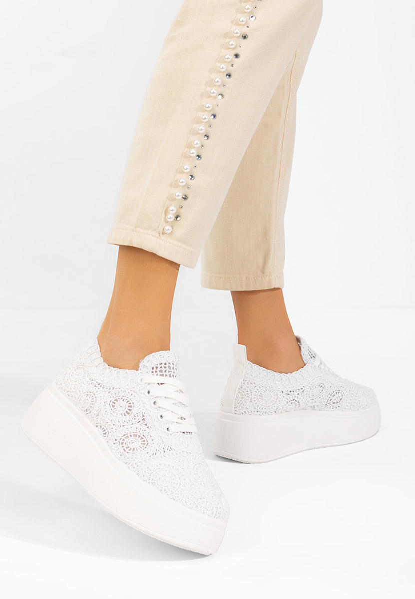 Anneira fehér telitalpú platform sneaker