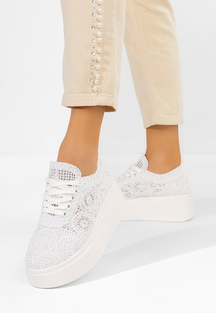 Anneira fehér telitalpú platform sneaker