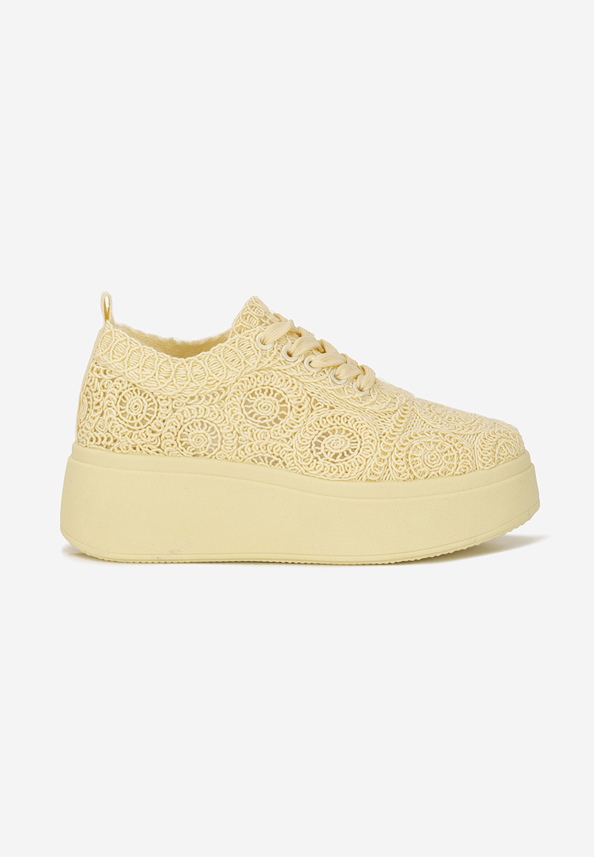 Anneira sárga telitalpú platform sneaker