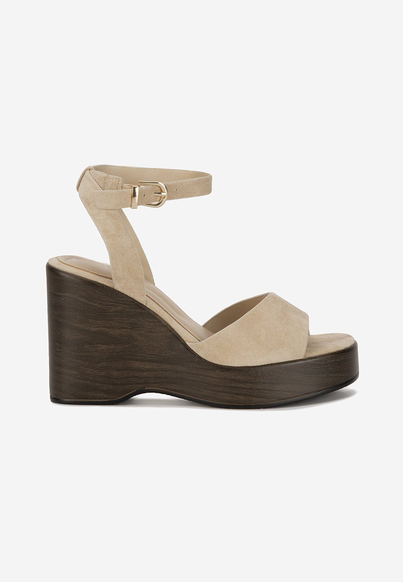 Febiana bézs platform szandál