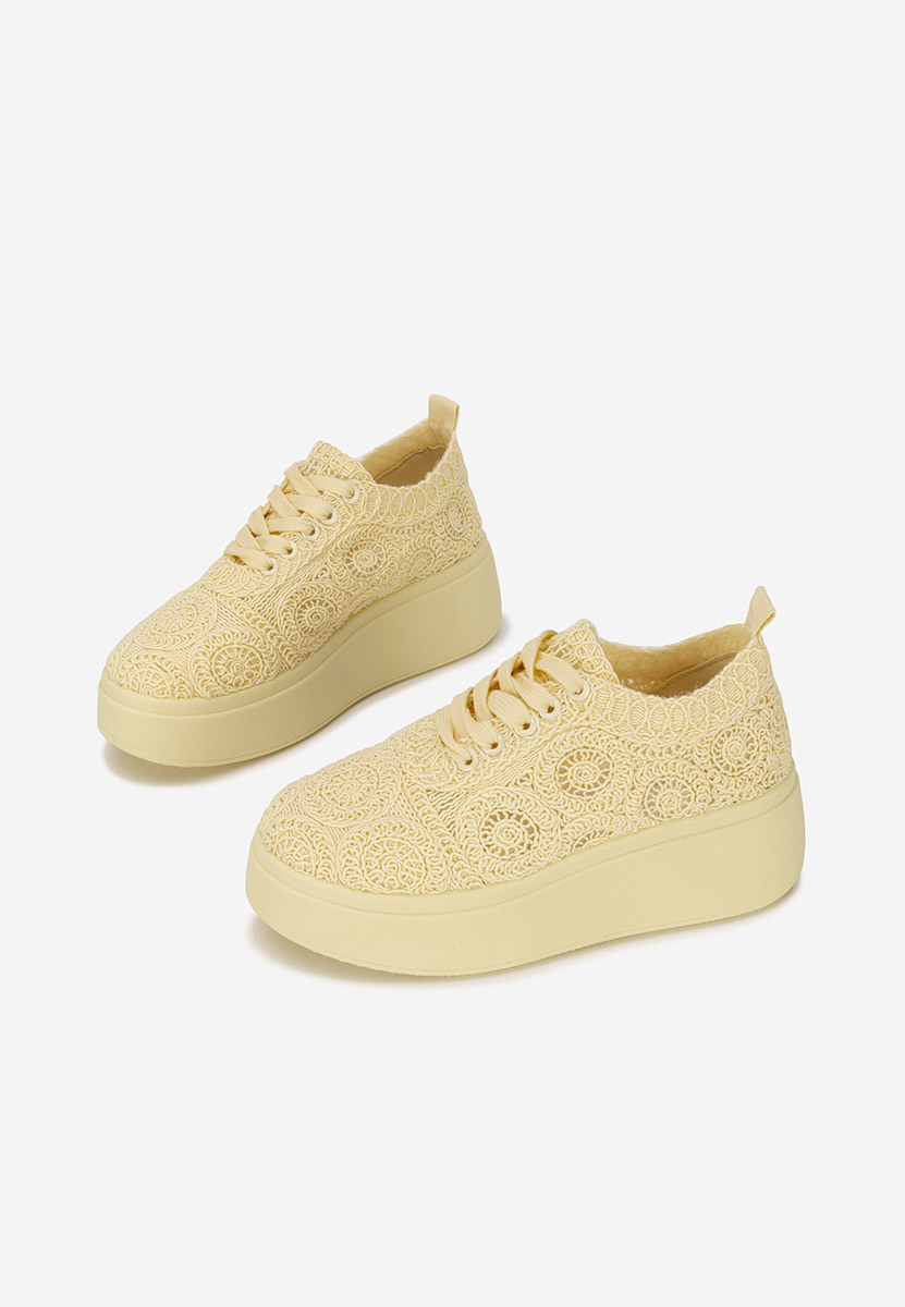 Anneira sárga telitalpú platform sneaker
