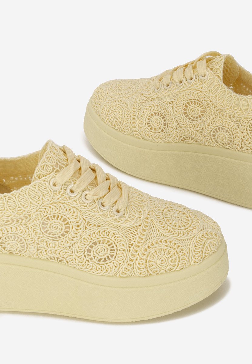Anneira sárga telitalpú platform sneaker