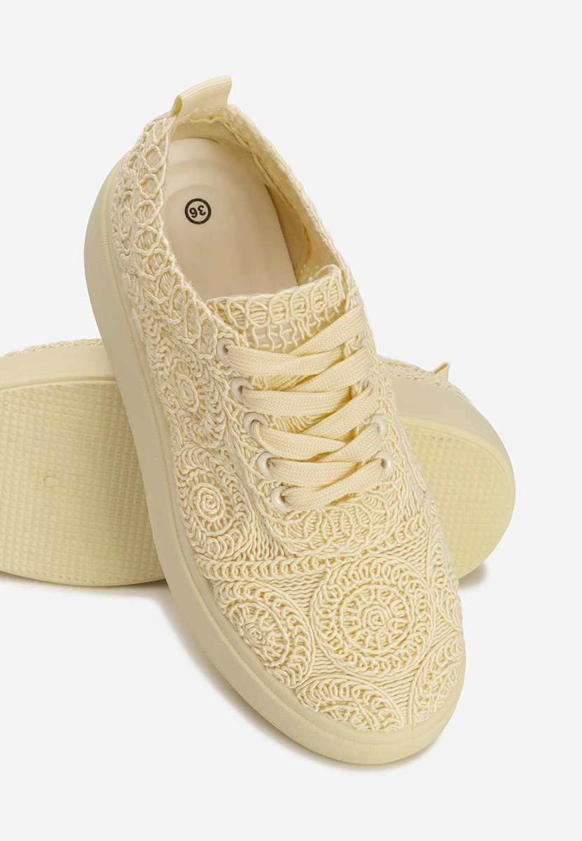 Anneira sárga telitalpú platform sneaker