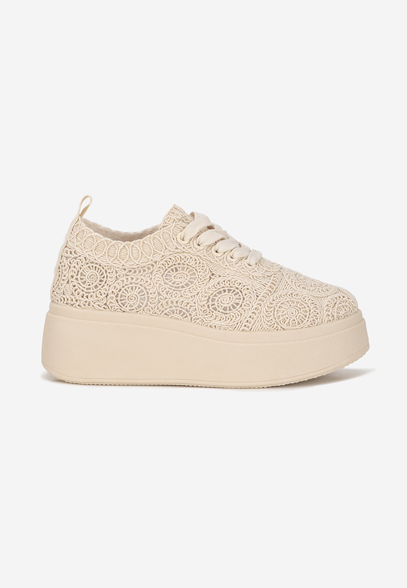 Anneira bézs telitalpú platform sneaker