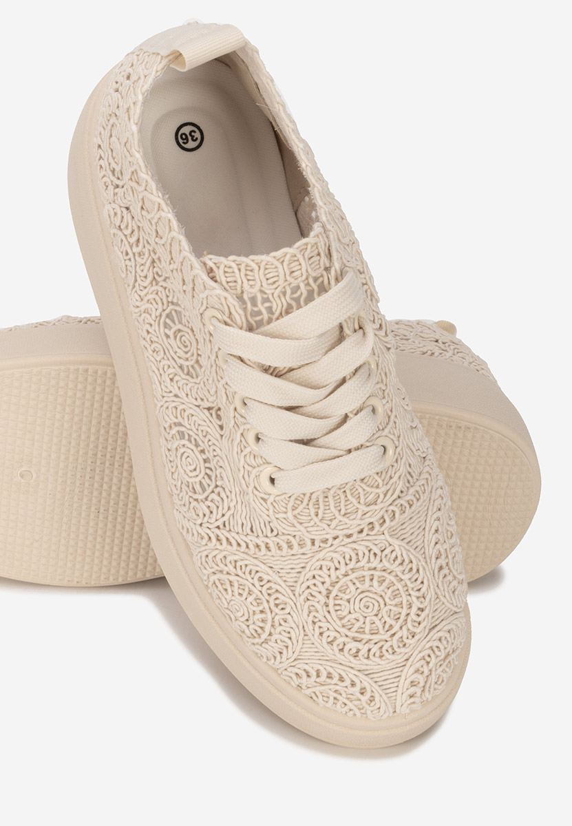 Anneira bézs telitalpú platform sneaker