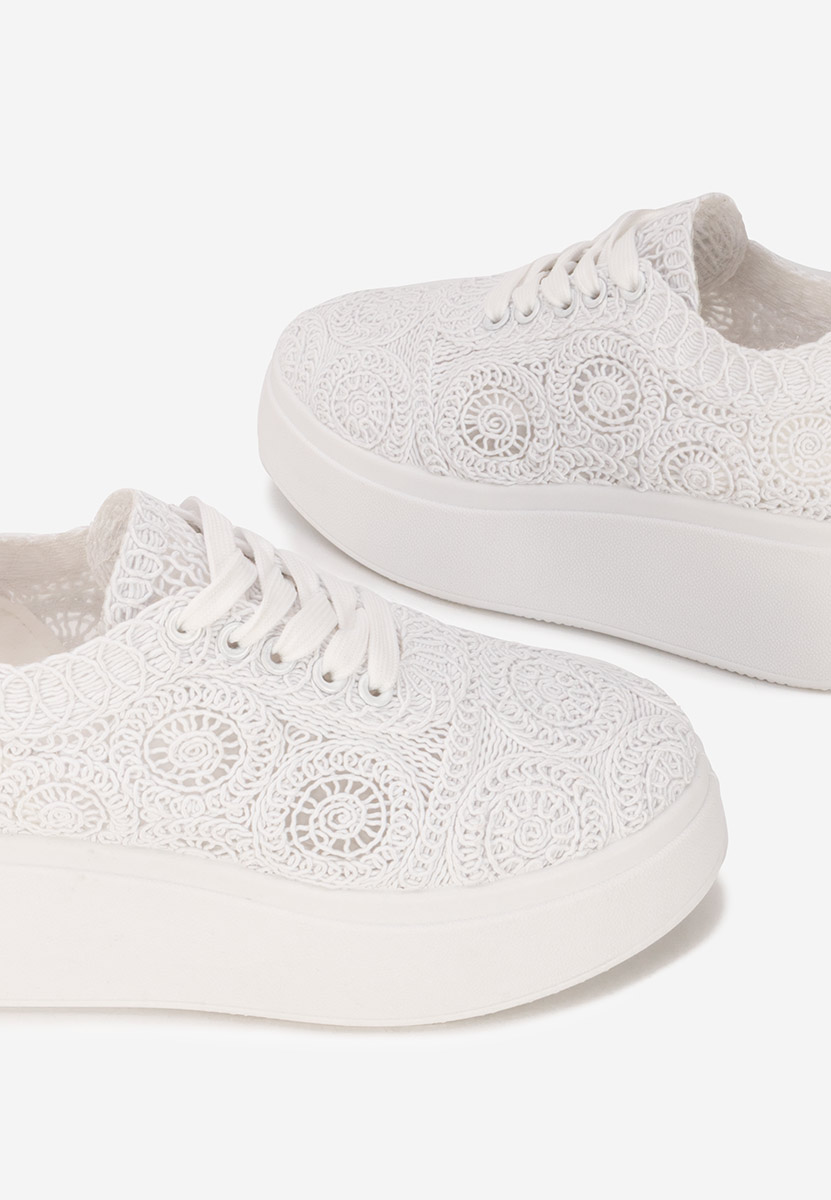 Anneira fehér telitalpú platform sneaker