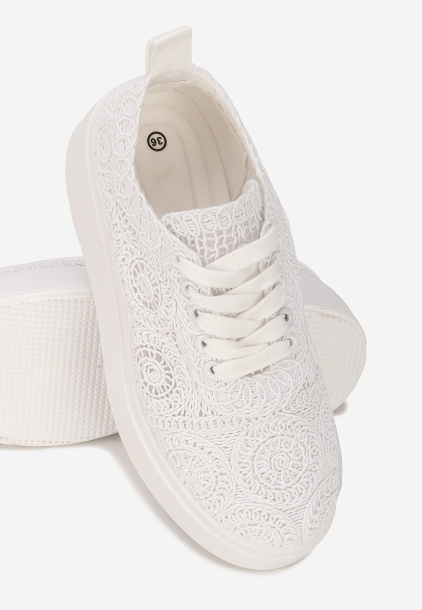 Anneira fehér telitalpú platform sneaker