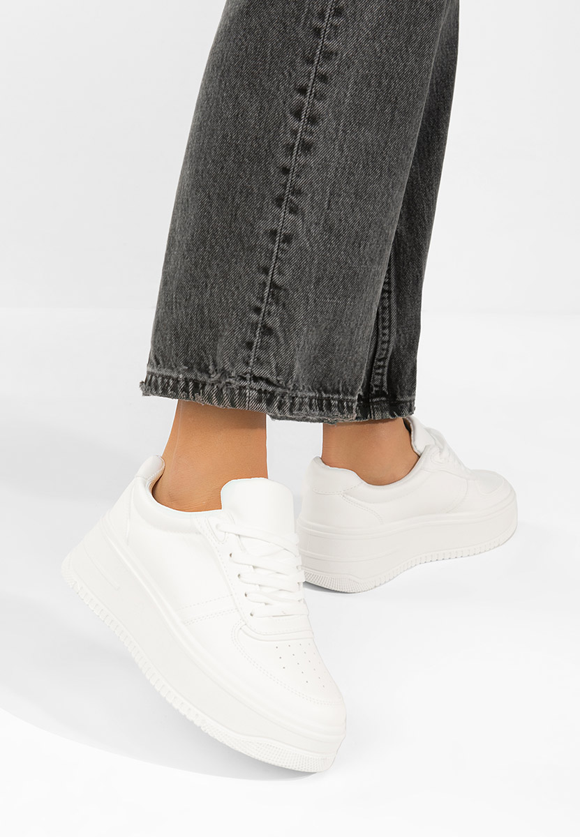 Seminia fehér telitalpú platform sneaker