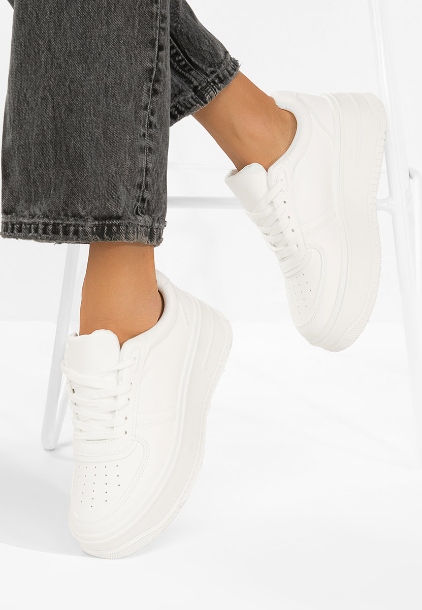 Seminia fehér telitalpú platform sneaker