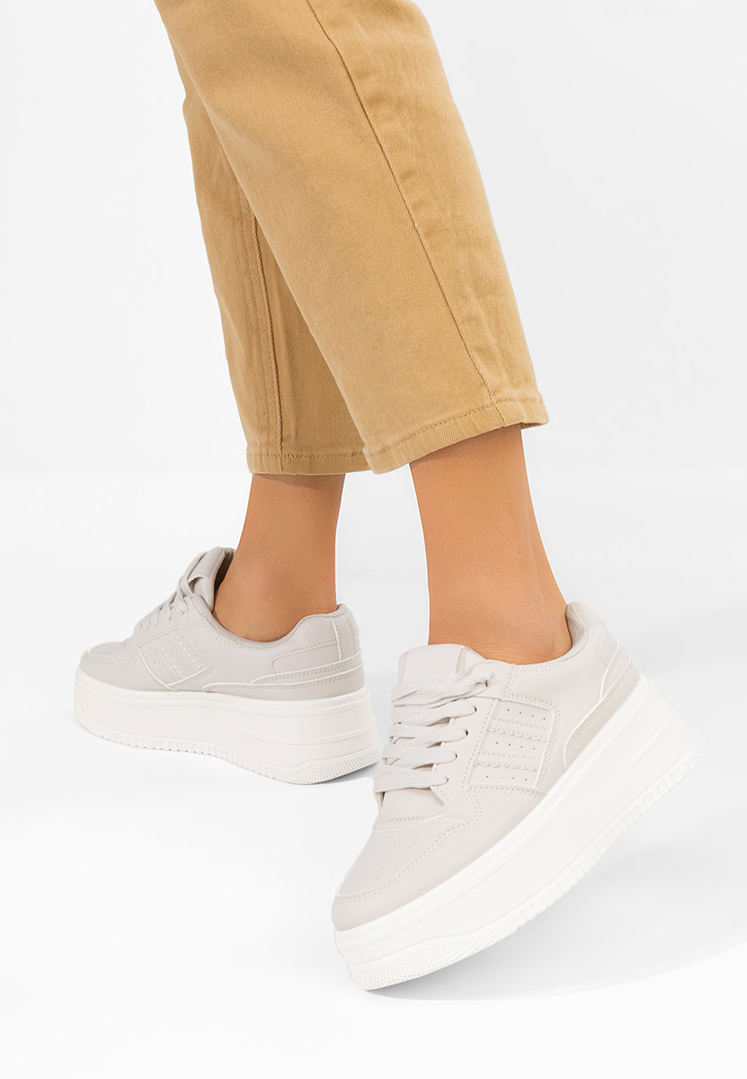 Liorna bézs telitalpú platform sneaker