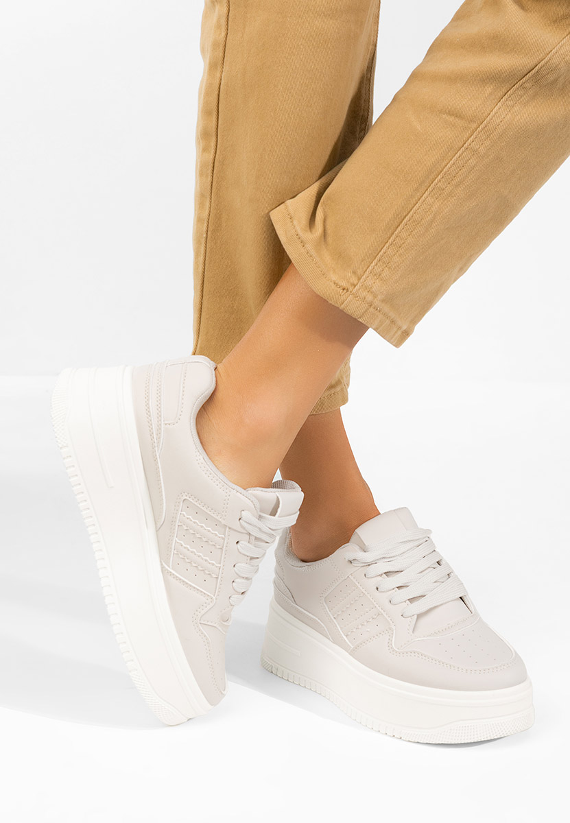 Liorna bézs telitalpú platform sneaker