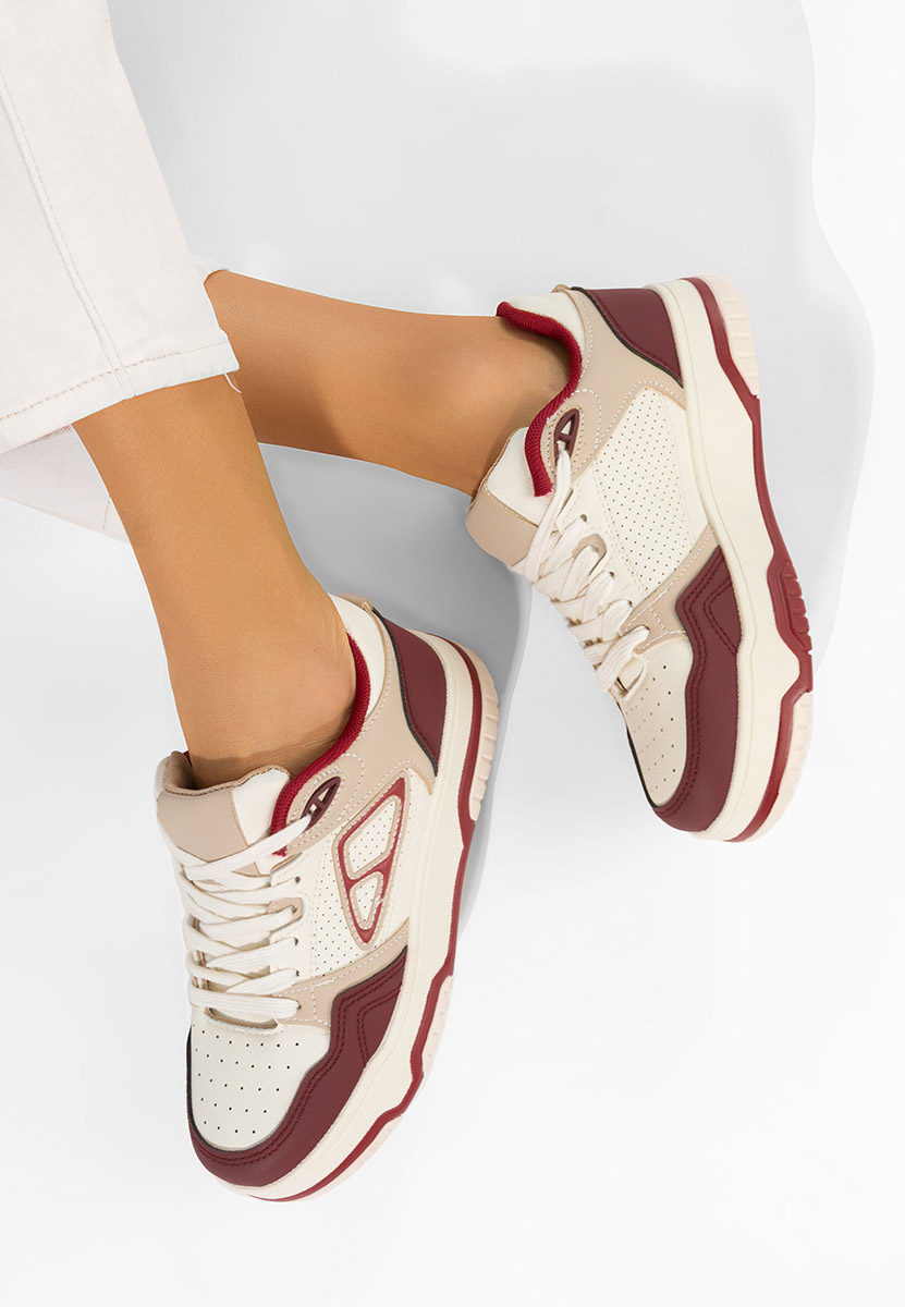 Damarya borvörös telitalpú platform sneaker