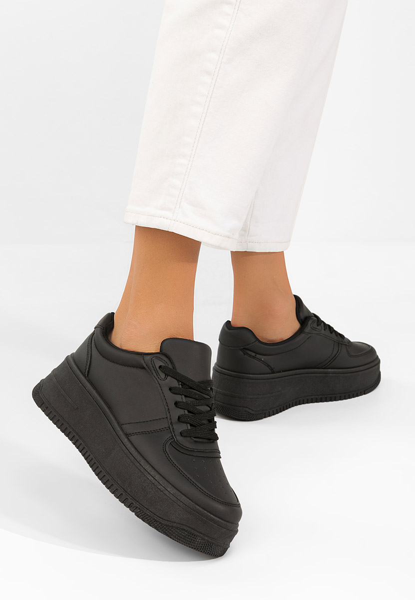 Seminia fekete telitalpú platform sneaker