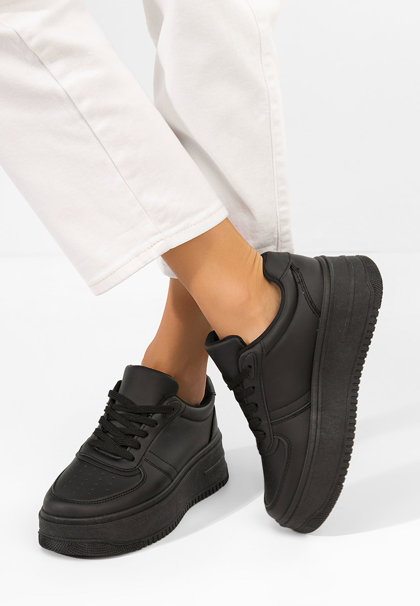 Seminia fekete telitalpú platform sneaker