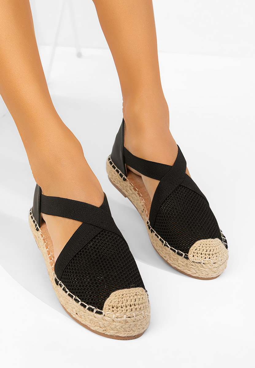 Fensy fekete női espadrilles