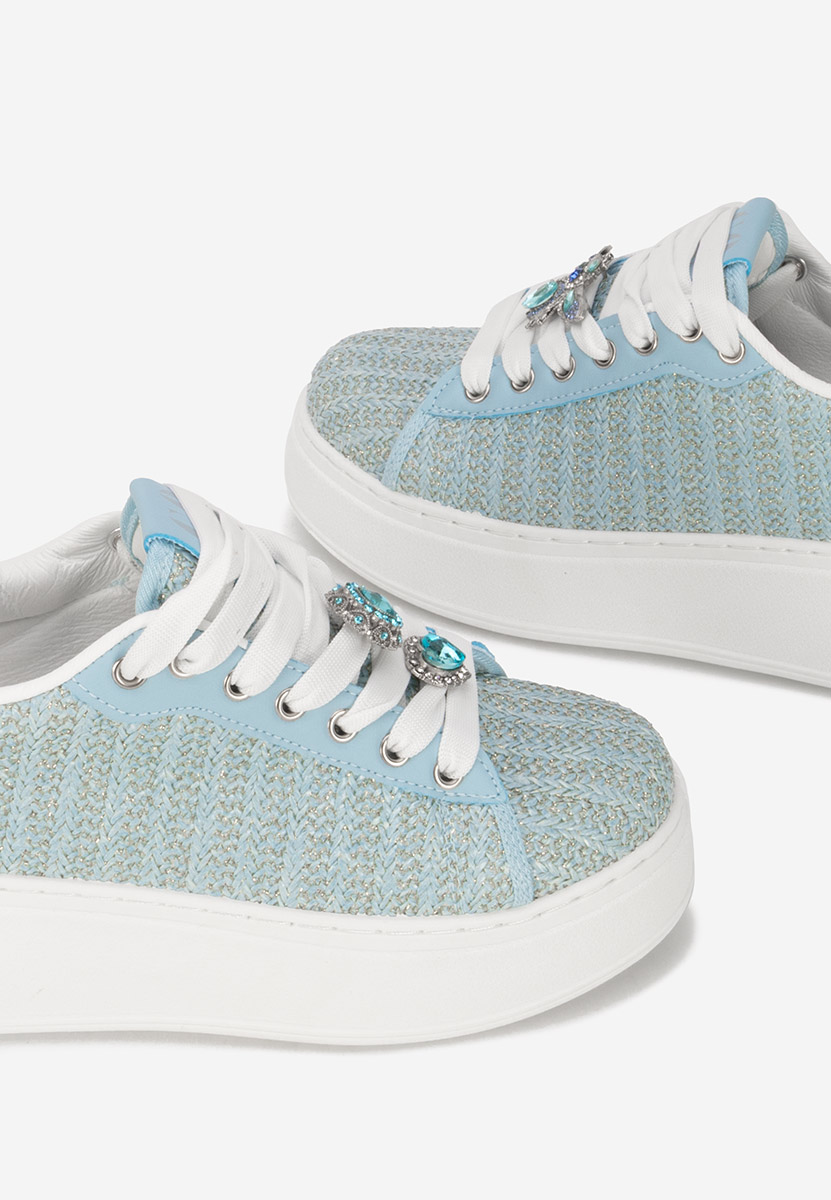 Havania kék telitalpú platform sneaker