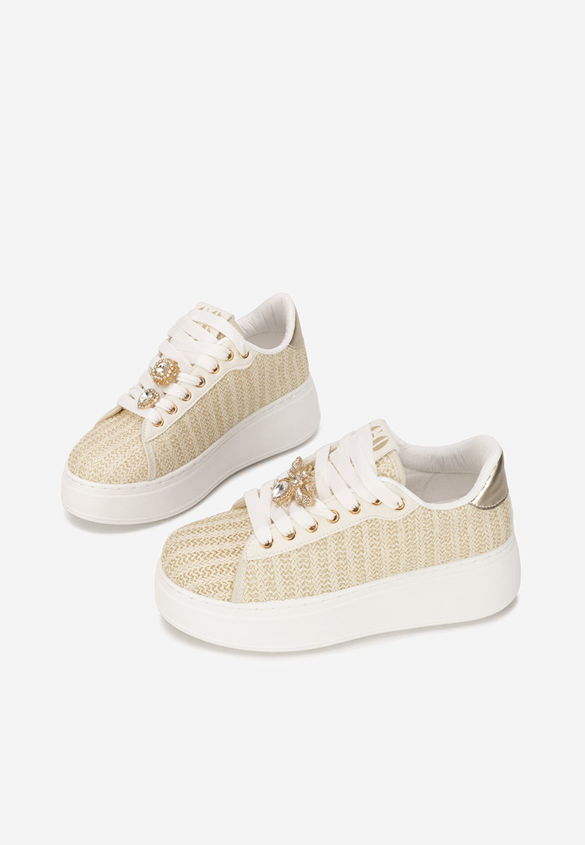 Havania bézs telitalpú platform sneaker