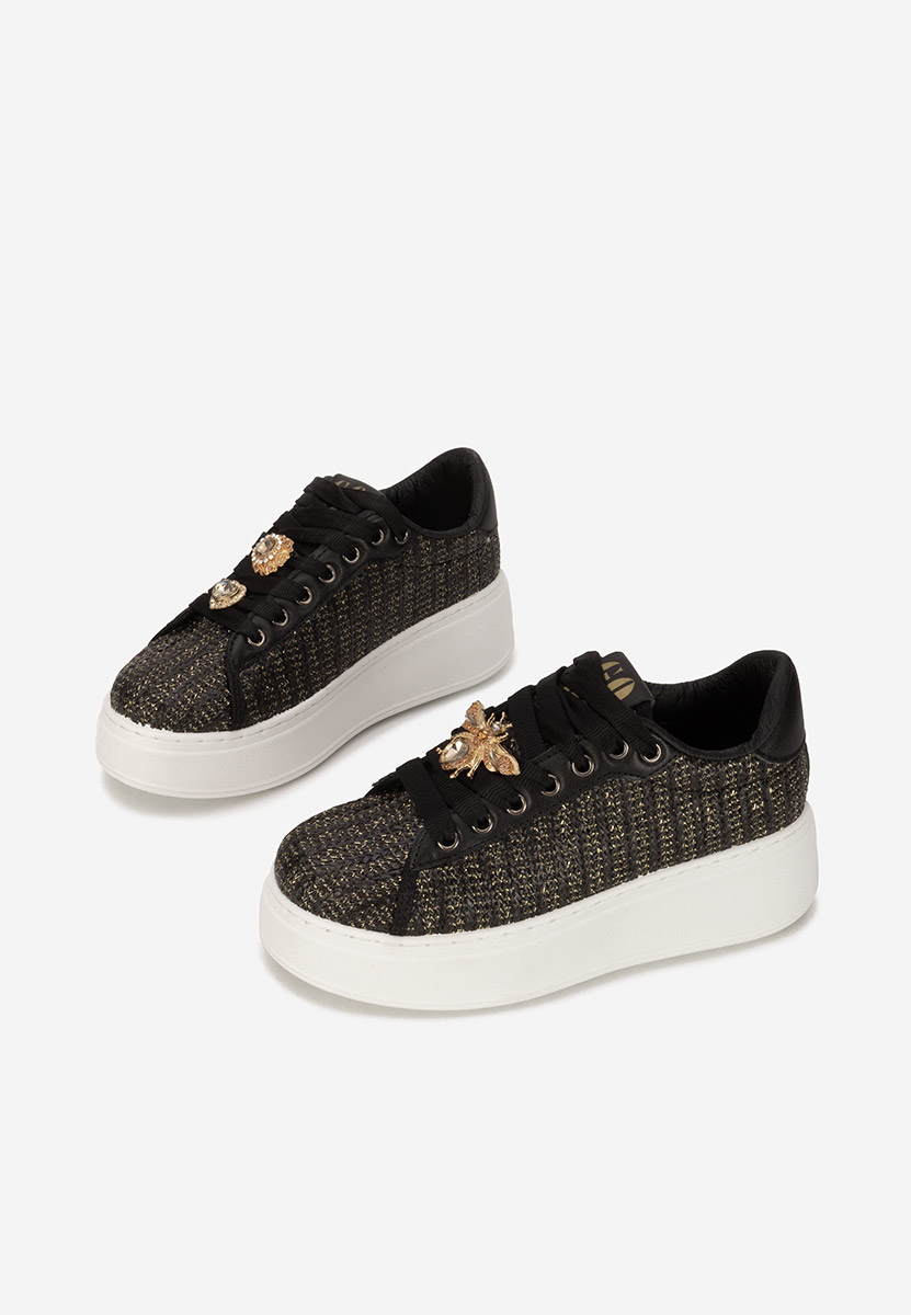 Havania fekete telitalpú platform sneaker