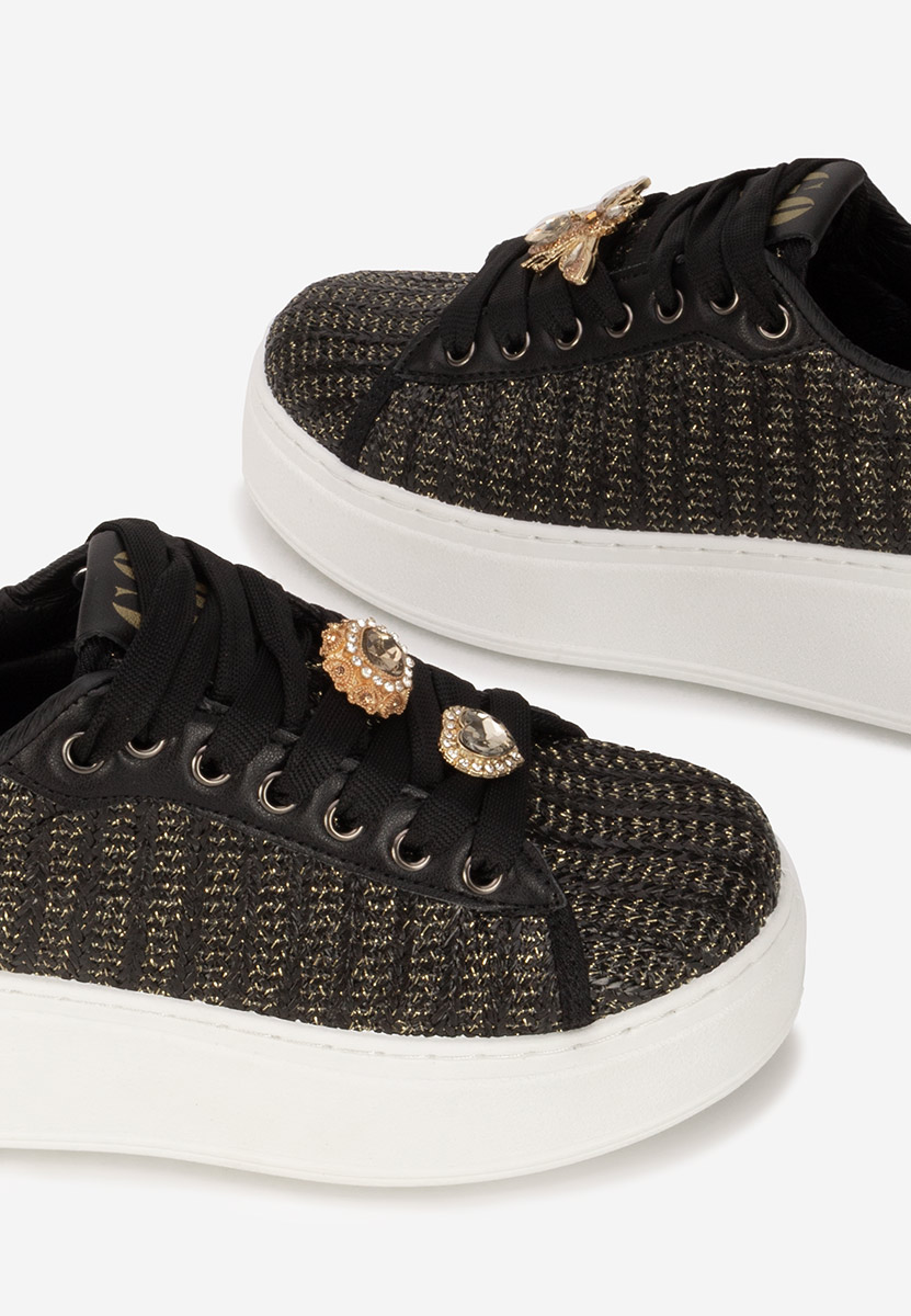 Havania fekete telitalpú platform sneaker