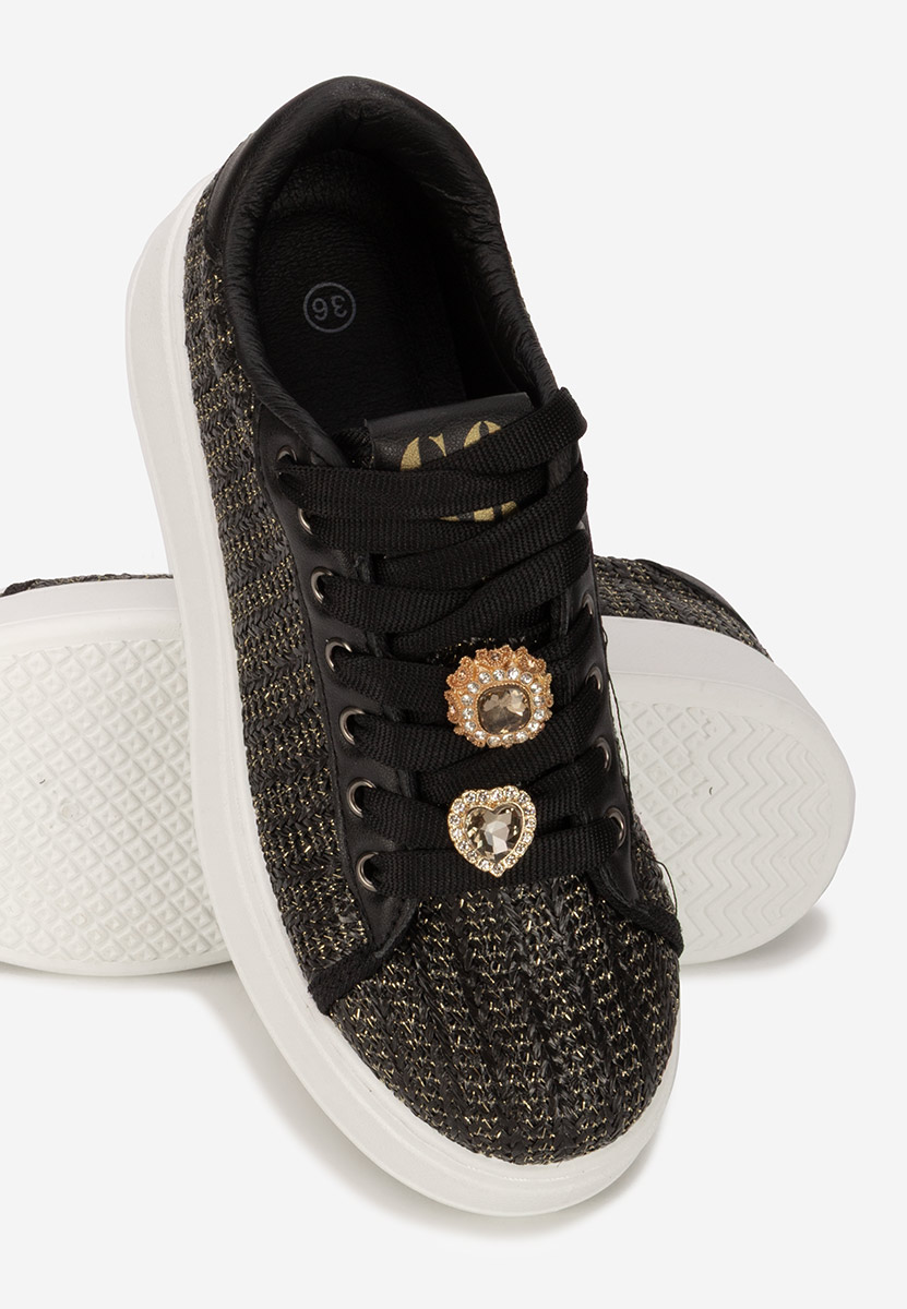 Havania fekete telitalpú platform sneaker
