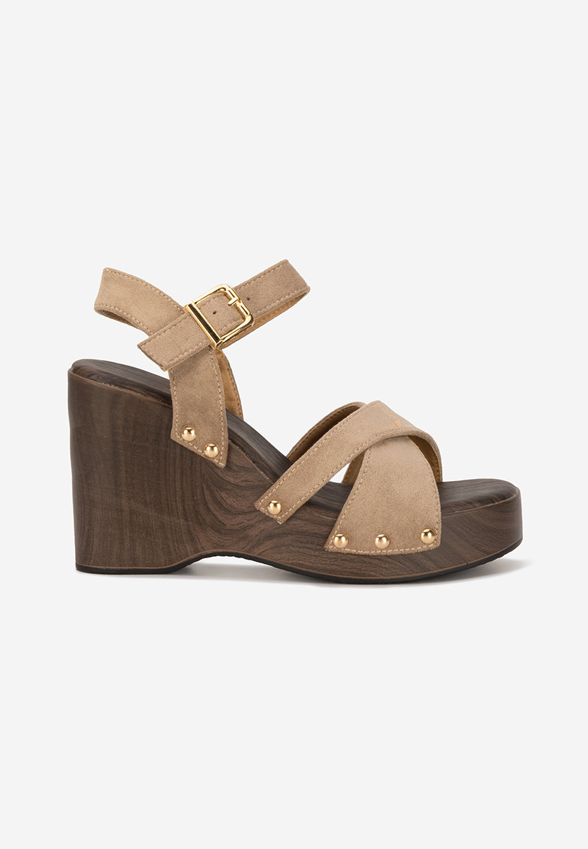 Ricky khaki platform szandál