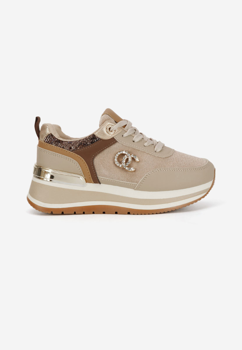 Liliza khaki telitalpú platform sneaker