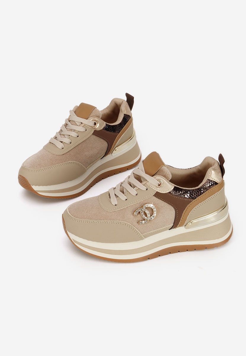 Liliza khaki telitalpú platform sneaker