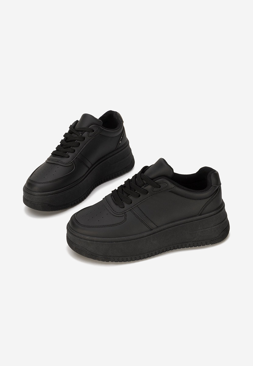 Seminia fekete telitalpú platform sneaker