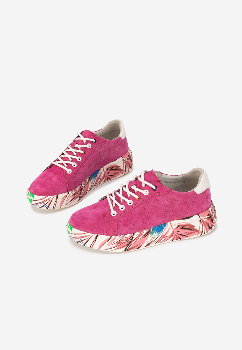 Sandrina fuxia női bőr sneaker