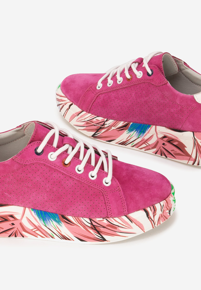 Sandrina fuxia női bőr sneaker