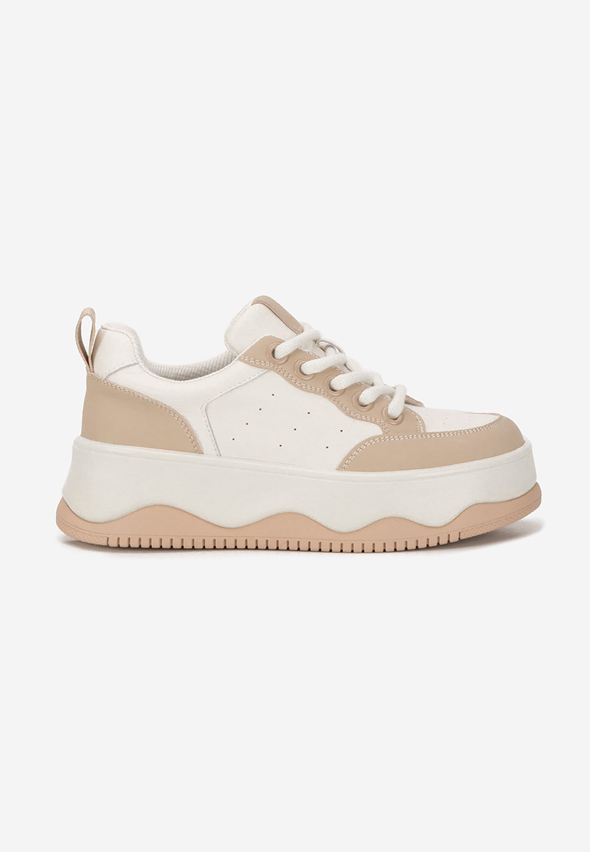 Euselia fehér női bőr sneaker