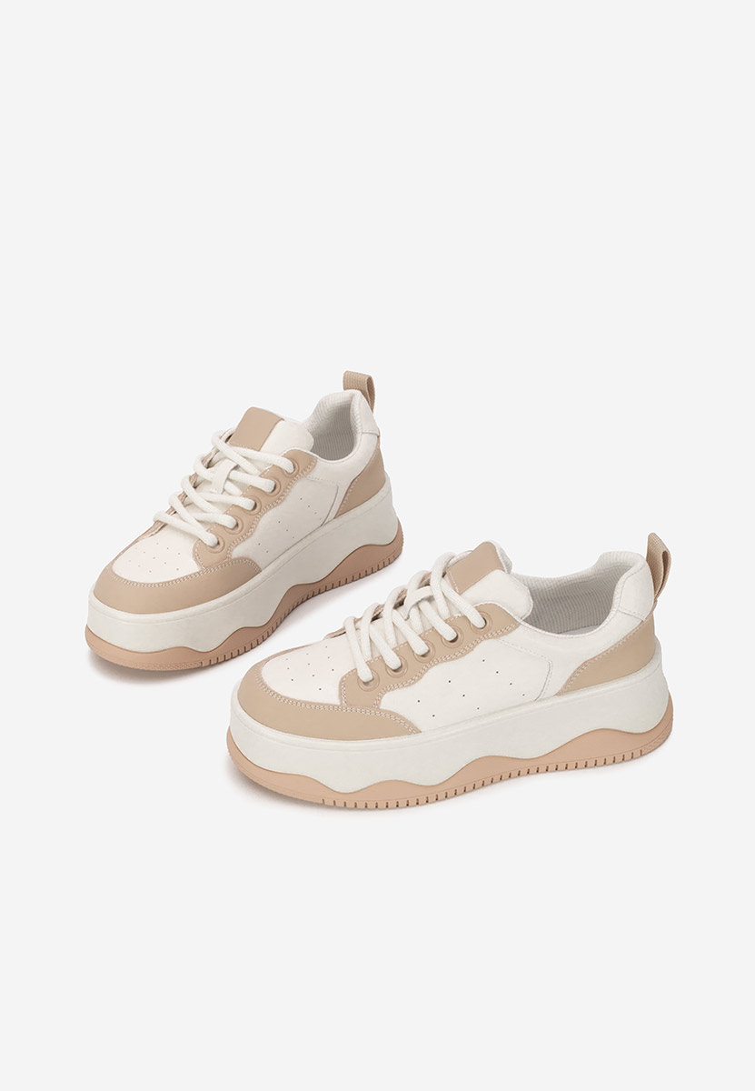 Euselia fehér női bőr sneaker