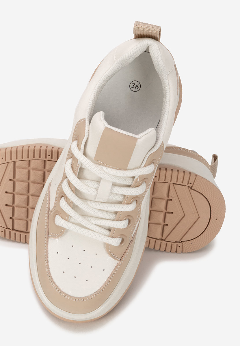 Euselia fehér női bőr sneaker
