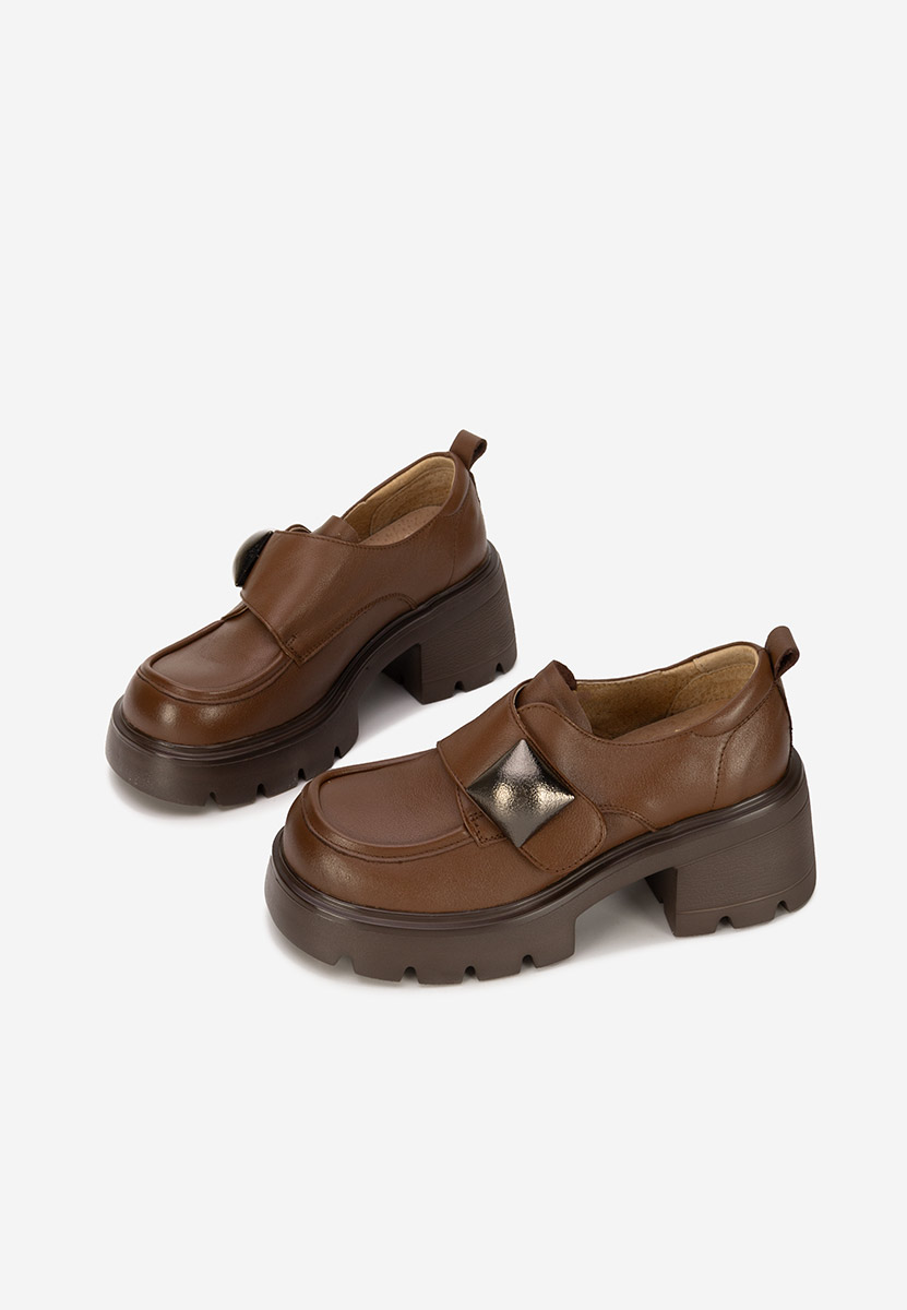 Geolia camel női bőr félcipő