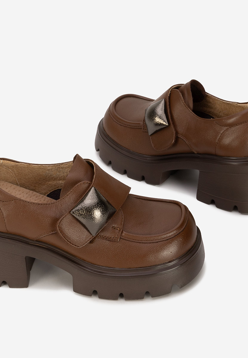 Geolia camel női bőr félcipő