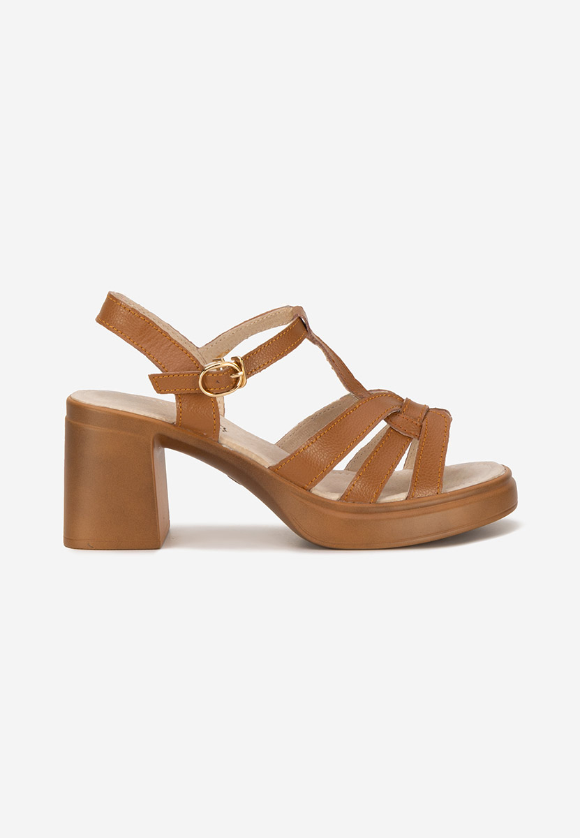 Rafalya camel vastag sarkú szandál 