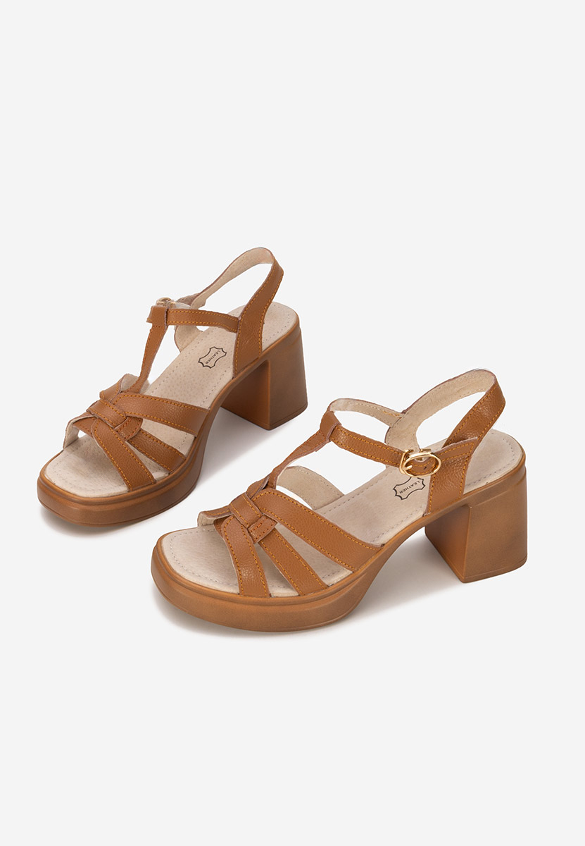 Rafalya camel vastag sarkú szandál 