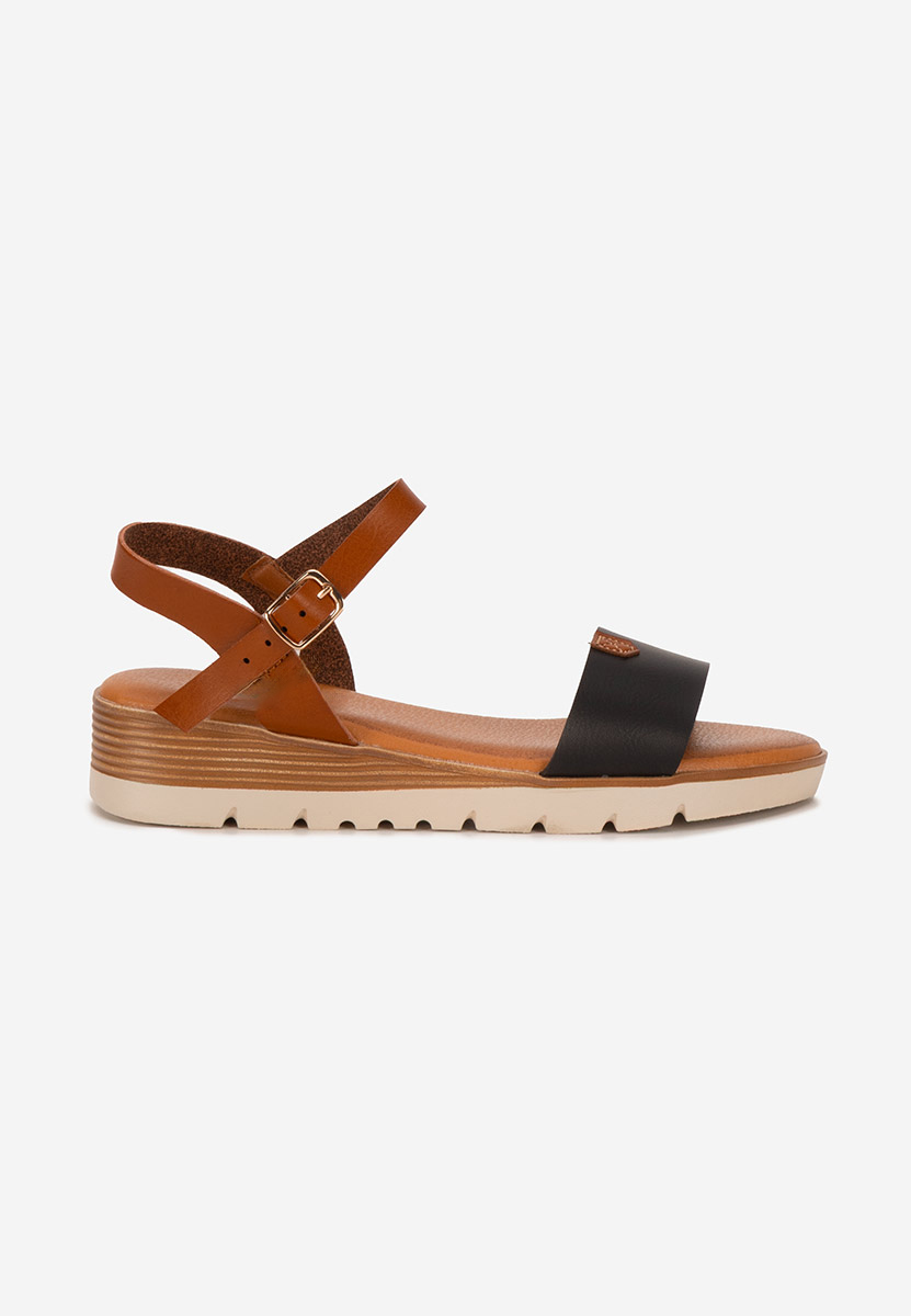 Rabielia fekete platform szandál