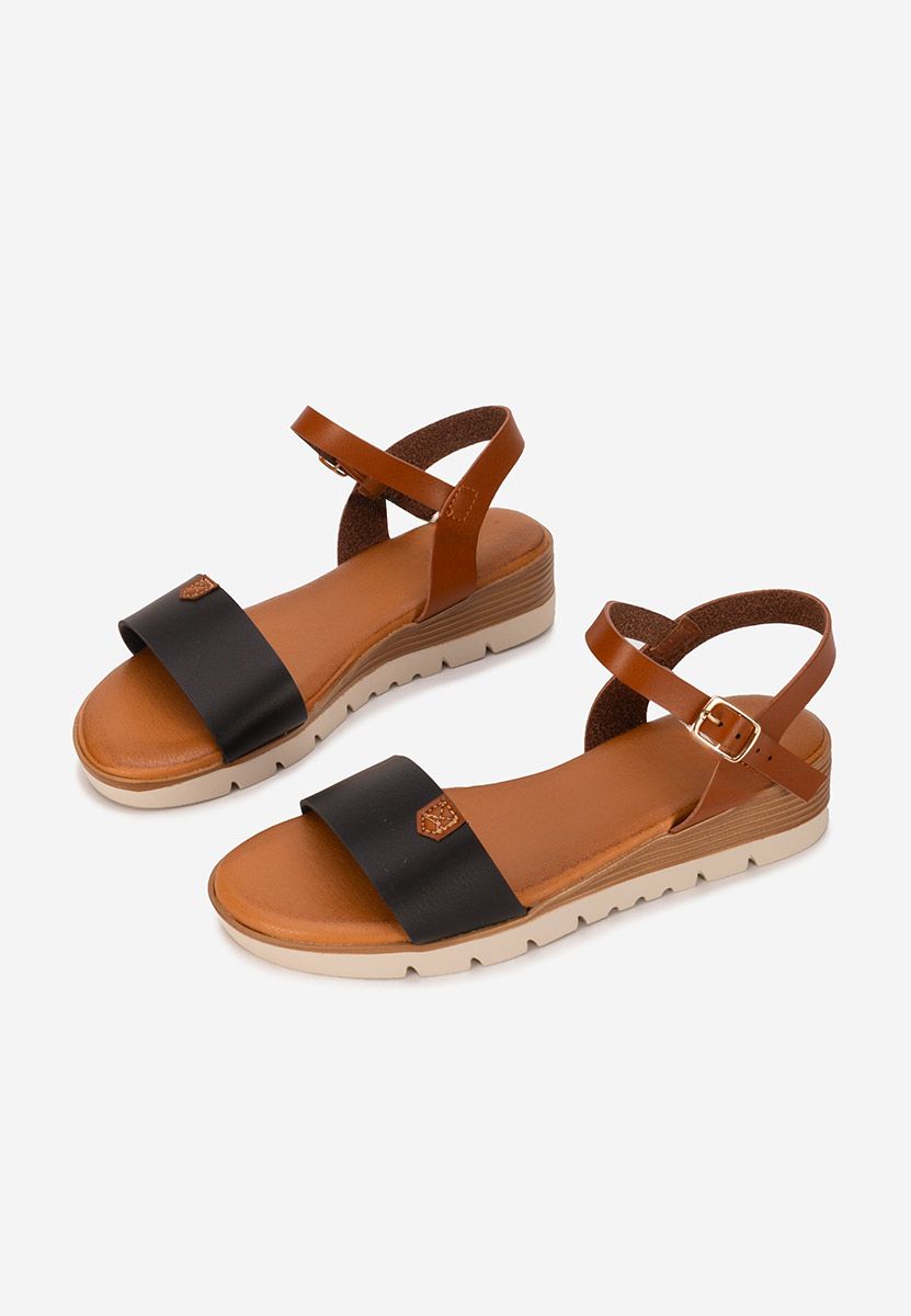 Rabielia fekete platform szandál