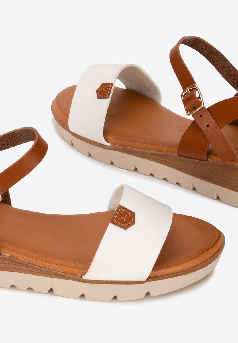 Rabielia fehér platform szandál