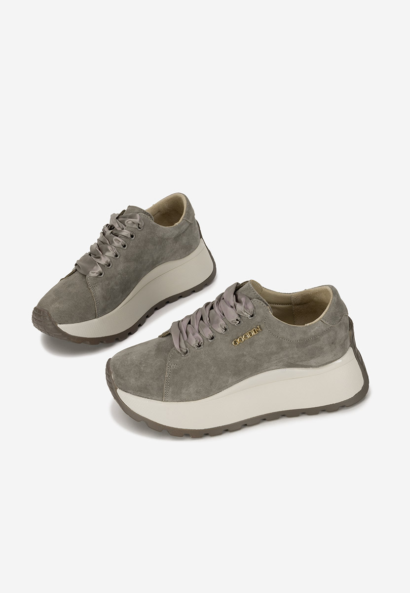Gonelia khaki női bőr sneaker