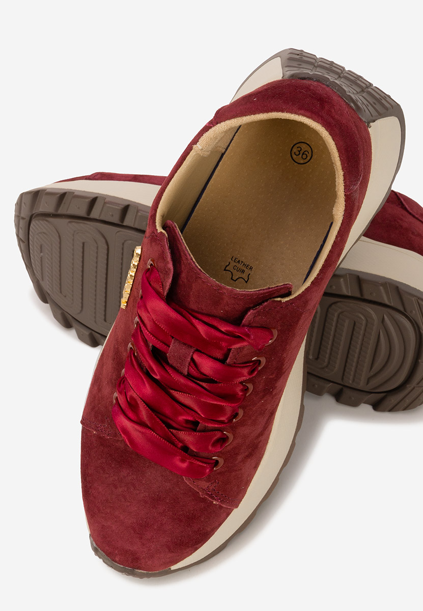 Gonelia borvörös női bőr sneaker