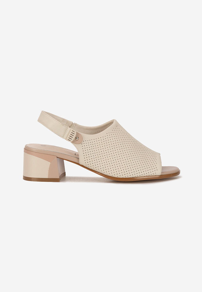 Kalya bézs bőr szandálok
