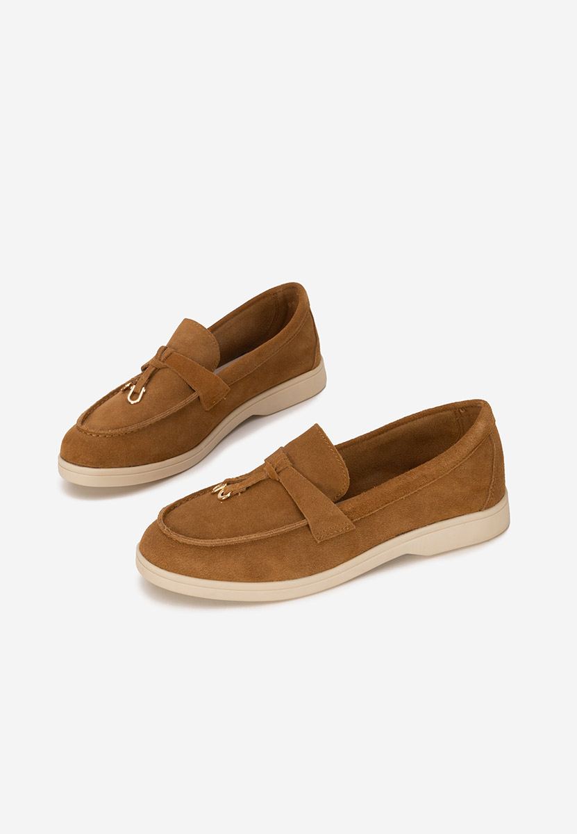 Ortansa camel női bőr mokaszin